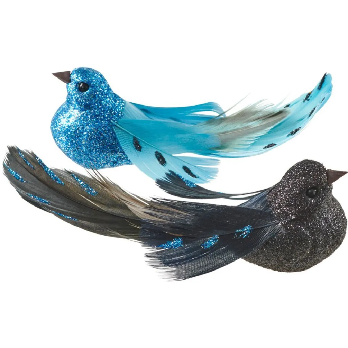 2 oiseaux bleu et noir à suspendre-Gifi Online