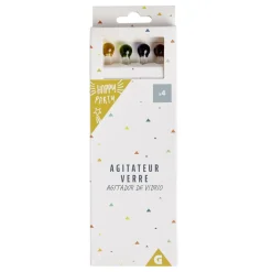 Agitateur en verre Ø1xH18cm x4-Gifi Online