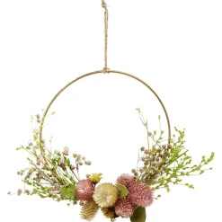 Anneau à suspendre déco fleurs séchées H16cm-Gifi New