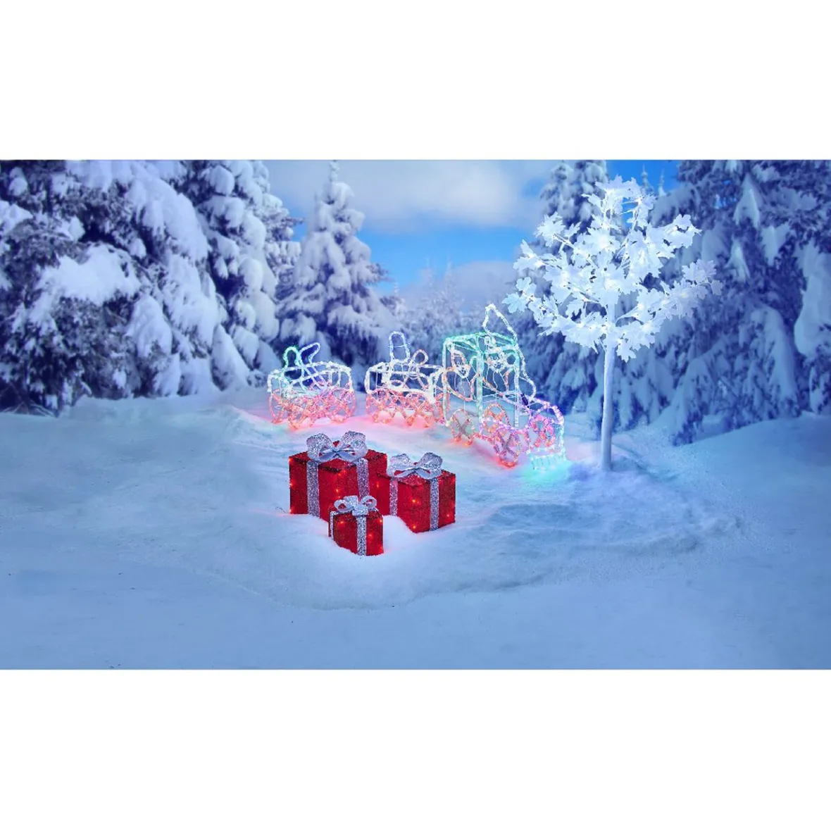 Arbre lumineux blanc 96 LED blanc-Gifi Clearance