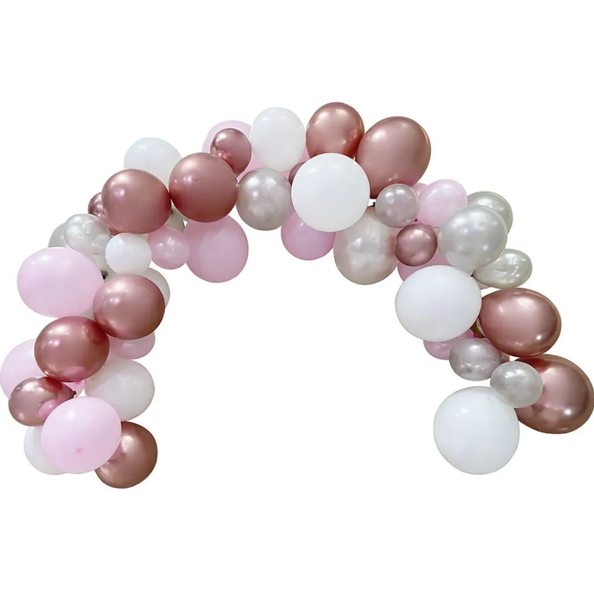 Arche à ballons blanc et rose 5m - x60-Gifi New