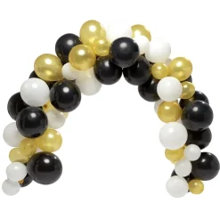 Arche à ballons noir blanc doré 4m-Gifi Clearance