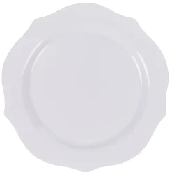 Assiette à dessert blanche contour design antique x6-Gifi Online