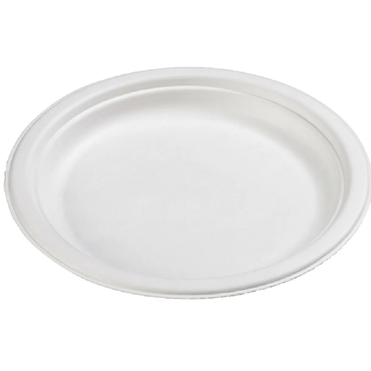 Assiette à dessert ronde en canne à sucre x12-Gifi Online