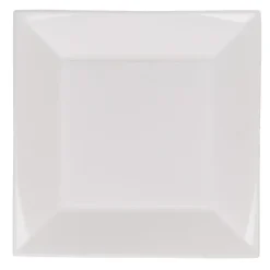 Assiette carrée 23x23 cm design incurvé blanc x6-Gifi Discount