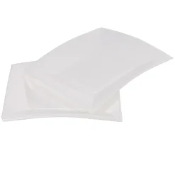 Assiette carrée 18x18 cm design incurvé blanc x6-Gifi