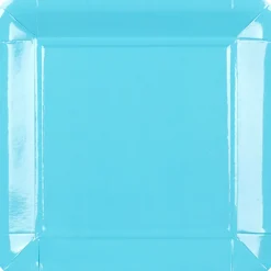 Assiette carton bleu x8-Gifi New