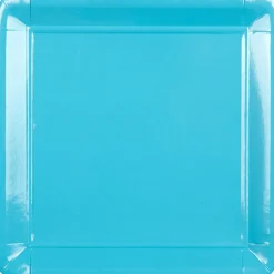 Assiette carton bleu x8-Gifi Outlet