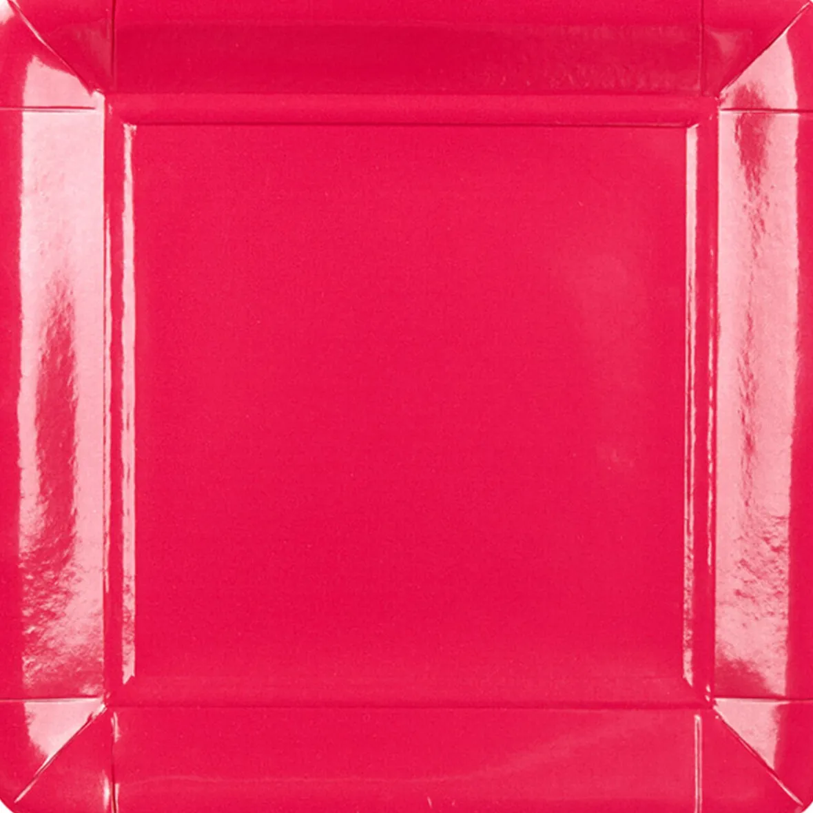 Assiette carton framboise x8-Gifi New