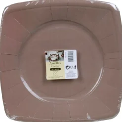 Assiette carton taupe X10-Gifi Hot