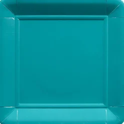 Assiette en carton bleu caraïbe x8-Gifi Hot