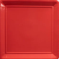 Assiette en carton rouge grenadine x8-Gifi