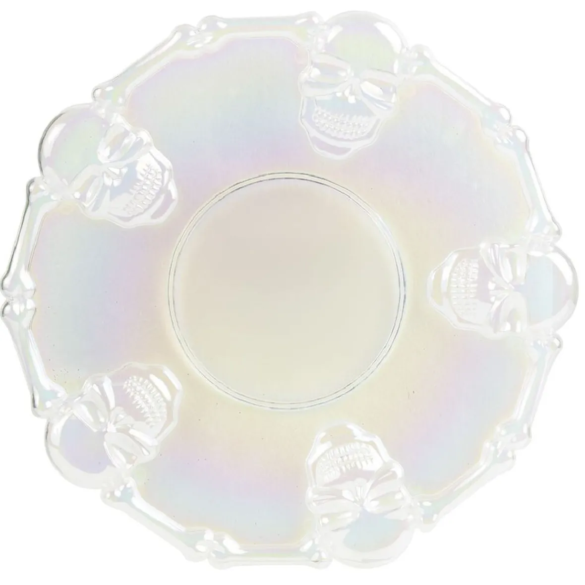 Assiette Halloween transparente crâne-Gifi Hot