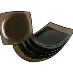 Assiette plastique noire x4-Gifi Hot