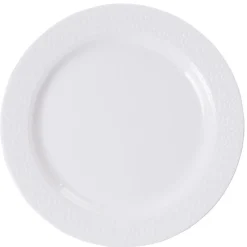 Assiette plate blanche design effet martelé x6-Gifi Outlet