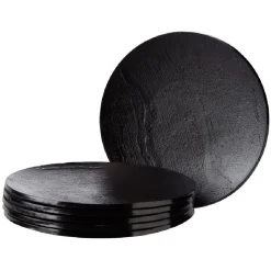 Assiette plate effet ardoise x6-Gifi New