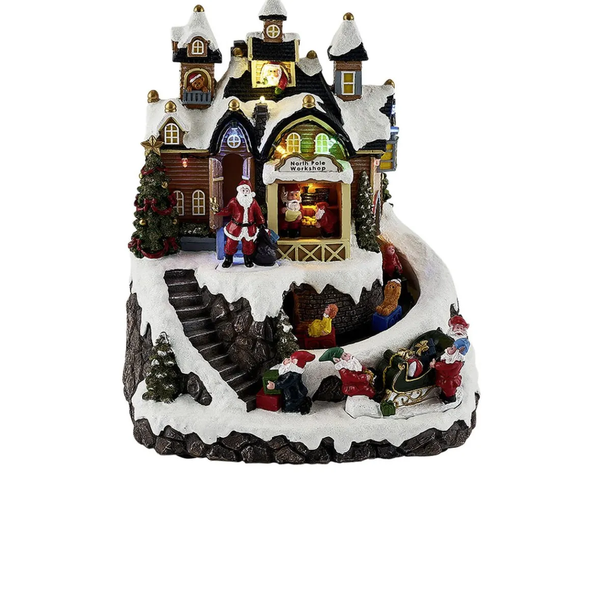 Atelier du Père Noël animé lumineux et musical-Gifi Best