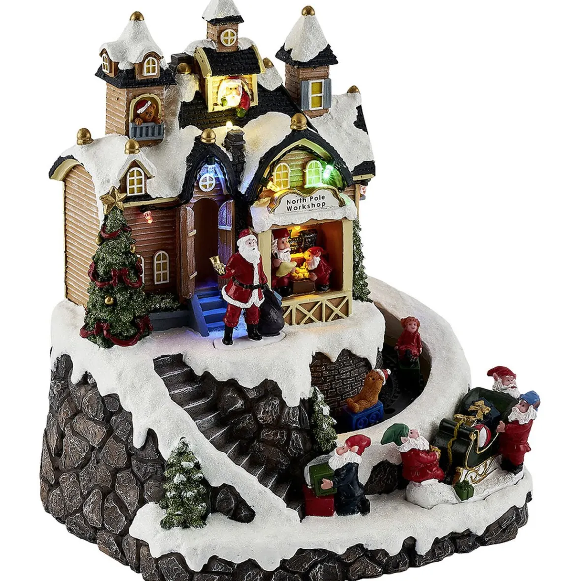 Atelier du Père Noël animé lumineux et musical-Gifi Best