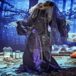 Automate dame animée et sonore Halloween 170cm-Gifi New