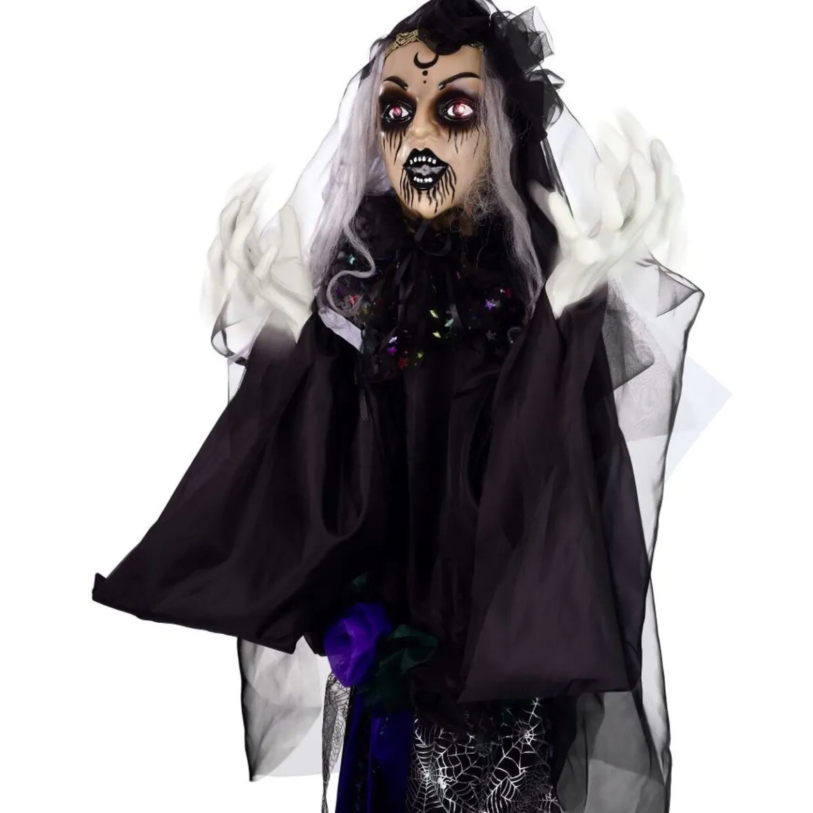 Automate dame animée et sonore Halloween 170cm-Gifi New