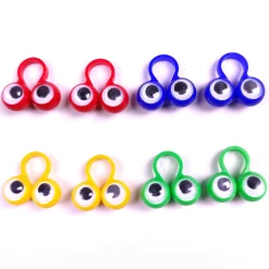 Bague oeil jaune vert bleu rouge x8-Gifi Best