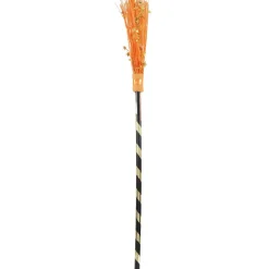 Balai sorcière Halloween fluo décor étoile H93 cm-Gifi Discount