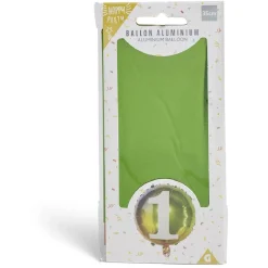 Ballon alu chiffre 1 métallisé multicolore Ø45cm-Gifi Discount
