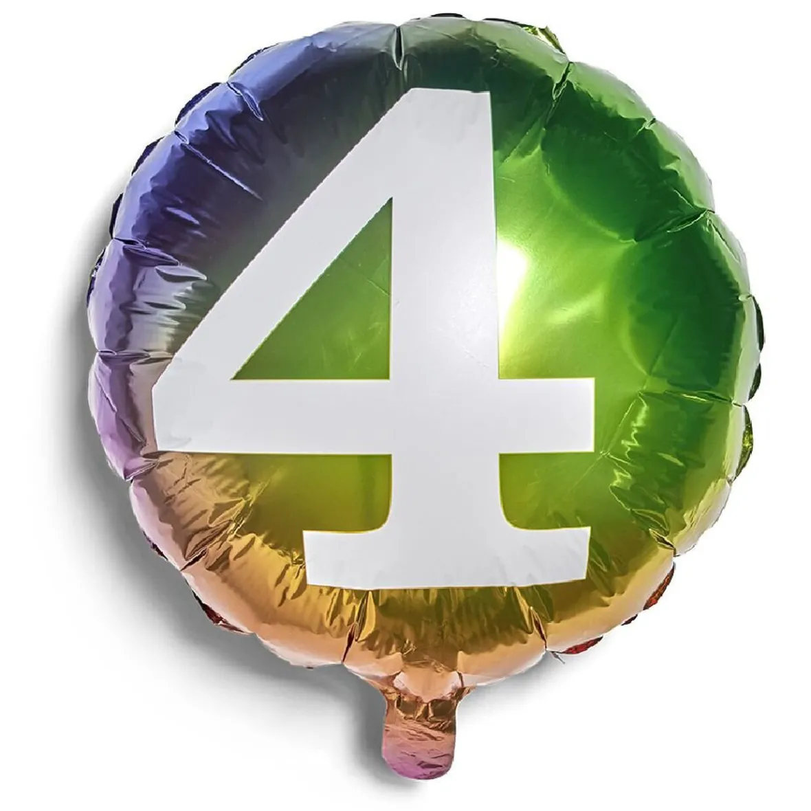 Ballon alu chiffre 4 métallisé multicolore Ø45cm-Gifi Hot