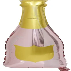 Ballon alu forme bouteille rose et dorée 78cm-Gifi