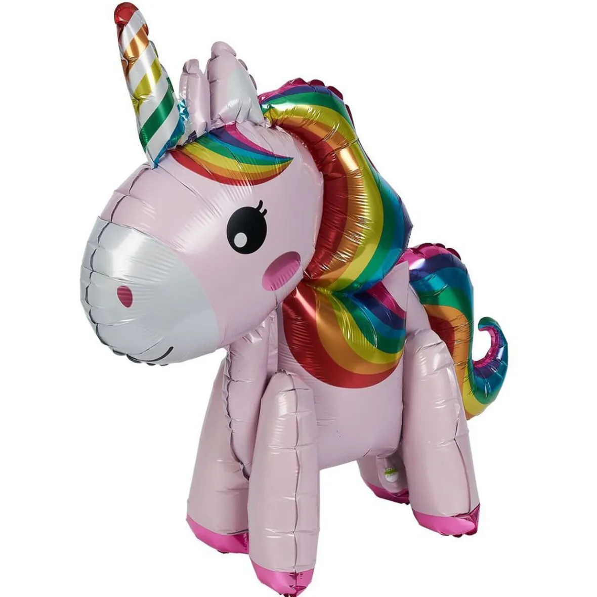 Ballon alu licorne rose et multicolore H56cm-Gifi