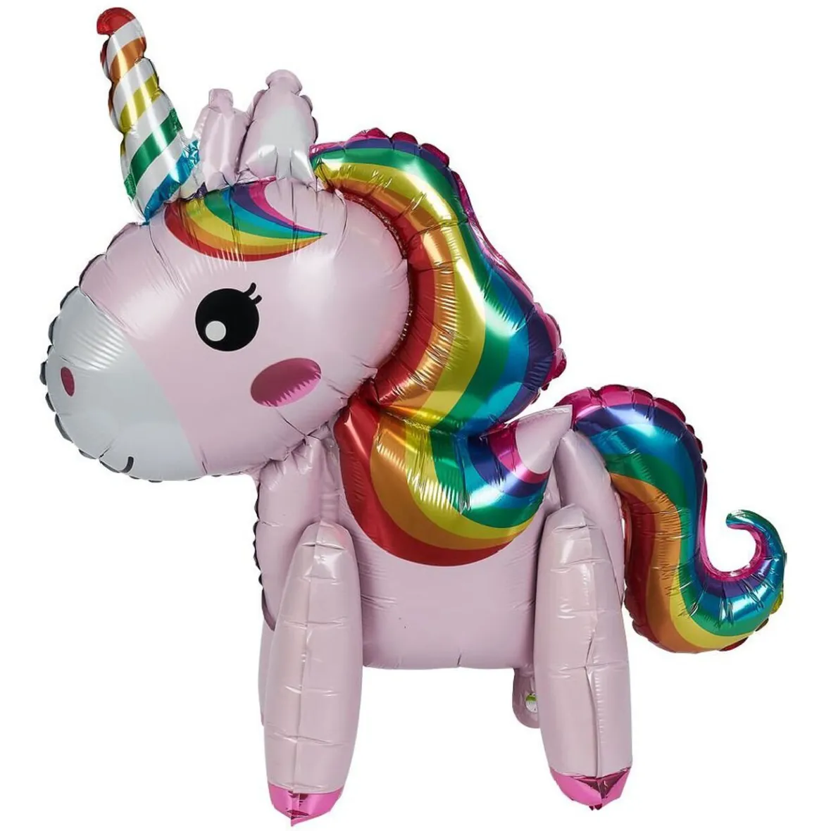 Ballon alu licorne rose et multicolore H56cm-Gifi