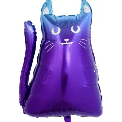 Ballon aluminium Halloween chat violet 55xH80cm-Gifi Best