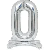 Ballon chiffre 0 doré ou argenté H80 cm avec support-Gifi Clearance