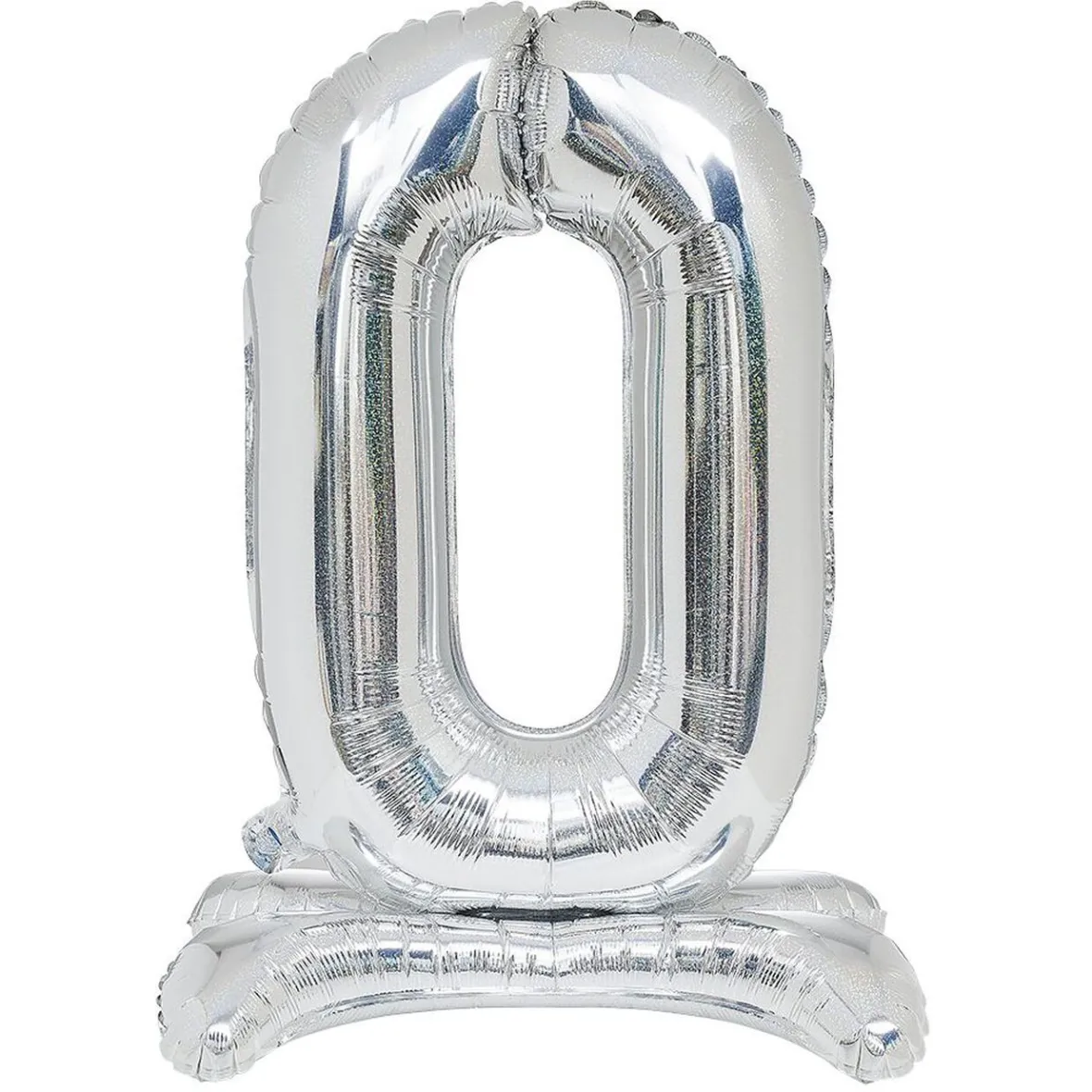 Ballon chiffre 0 doré ou argenté H80 cm avec support-Gifi Clearance