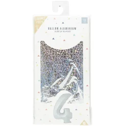 Ballon chiffre 4 en aluminium-Gifi