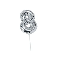 Ballon chiffre 8 en aluminium doré/argenté-Gifi Outlet