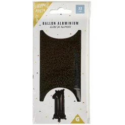 Ballon chiffre 1 noir argenté ou doré-Gifi Online
