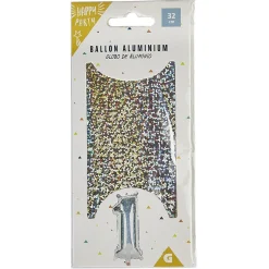 Ballon chiffre 1 noir argenté ou doré-Gifi Online