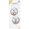 Ballon confettis bleu, rose et doré-Gifi Clearance