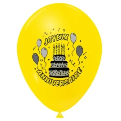 Ballon de baudruche anniversaire x10-Gifi Clearance