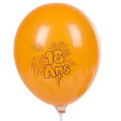 Ballon de baudruche anniversaire 18 ans multicolore x10-Gifi Clearance