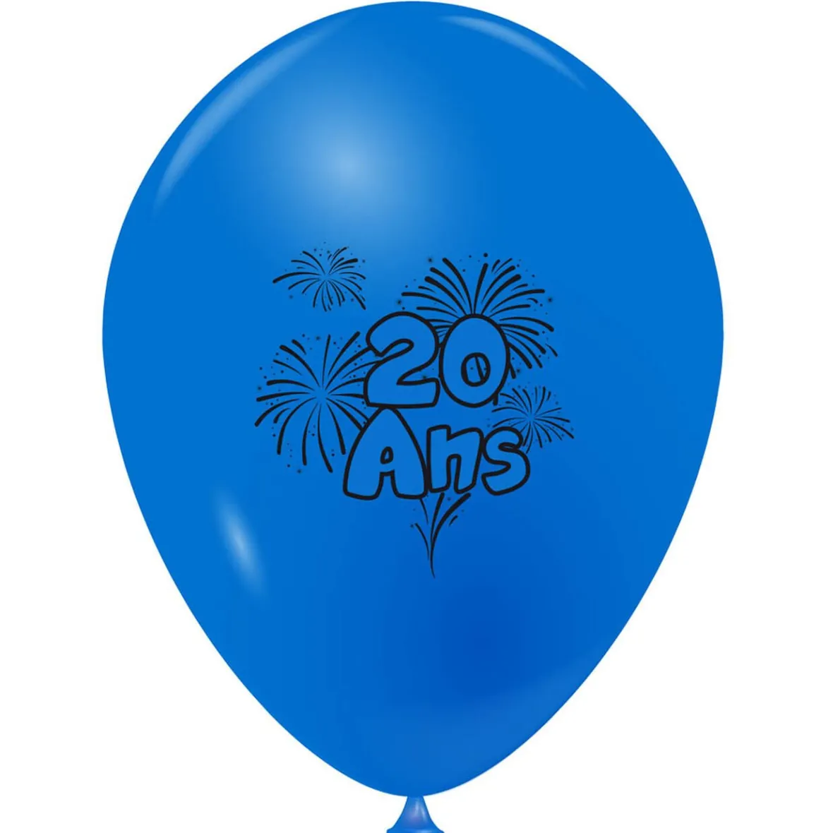 Ballon de baudruche anniversaire 20 ans multicolore x10-Gifi Sale