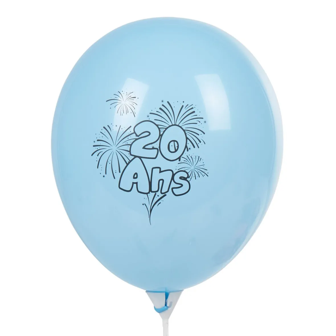 Ballon de baudruche anniversaire 20 ans multicolore x10-Gifi Sale