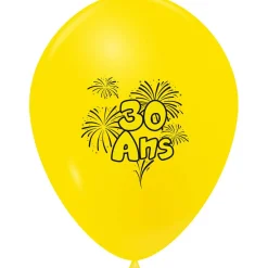 Ballon de baudruche anniversaire 30 ans multicolore x10-Gifi Best