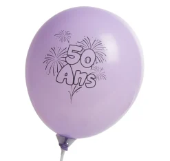 Ballon de baudruche anniversaire 50 ans multicolore x10-Gifi Best