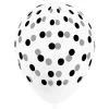 Ballon de baudruche blanc motif pois gris et noir x8-Gifi Best