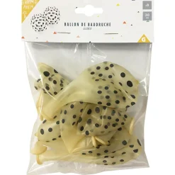 Ballon de baudruche blanc motif pois gris et noir x8-Gifi Best