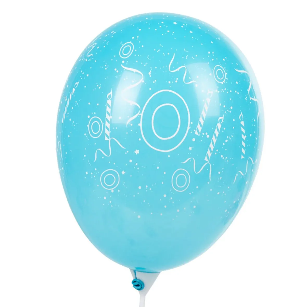 Ballon de baudruche chiffre 0 multicolore x8-Gifi Online