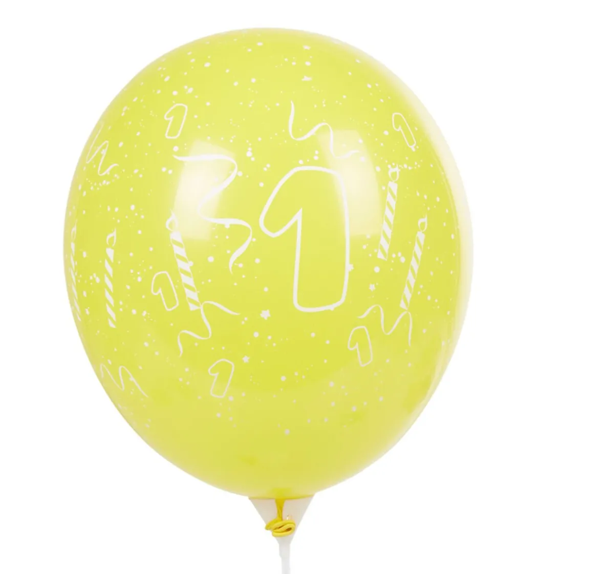 Ballon de baudruche chiffre 1 multicolore x8-Gifi