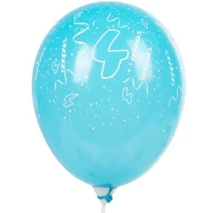Ballon de baudruche chiffre 4 multicolore x8-Gifi